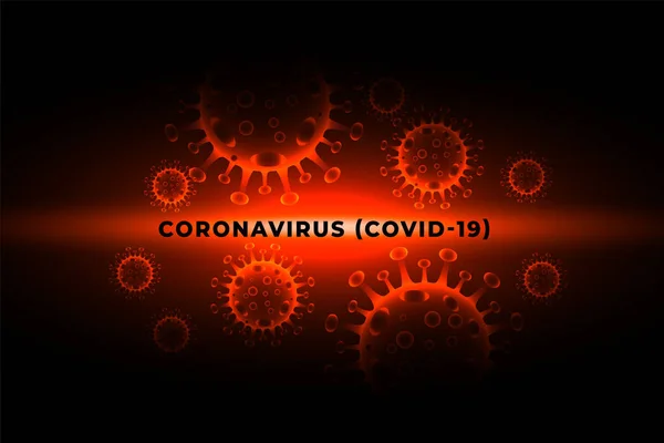 Coronavirus Covid Vírus Pandêmico Fundo Surto Infecção — Vetor de Stock