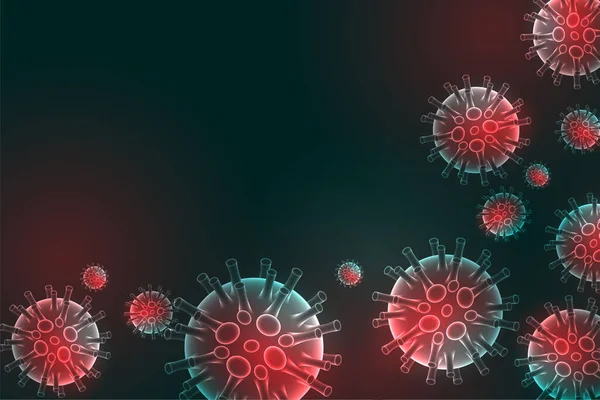 Coronavirus Covid Virus Infezione Diffondere Disegno Sfondo — Vettoriale Stock