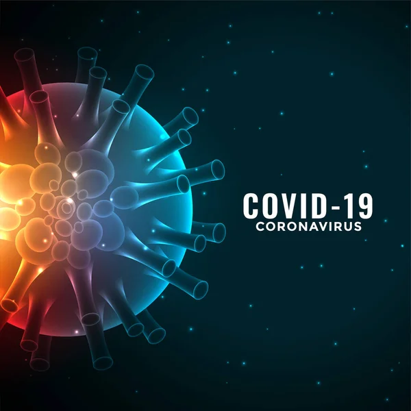 Covid Coronavirus Pandemie Ausbruch Hintergrunddesign — Stockvektor