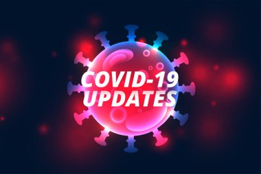 covid-19 koronavirüs virüs hücresi ile pankartı günceller
