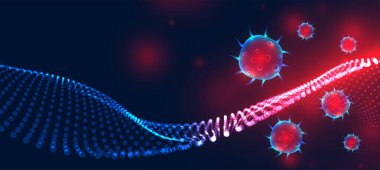 Coronavirus covid-19 enfeksiyonu pankart tasarımını yaydı