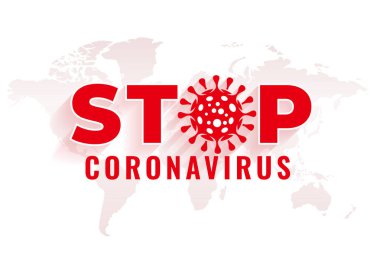 Coronavirus arkaplanını virüs sembolü tasarımı ile durdur