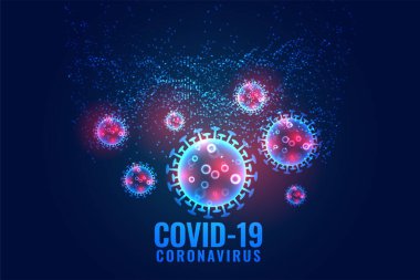 covid-19 corona virüs hücreleri arka plan tasarımı yayıyor