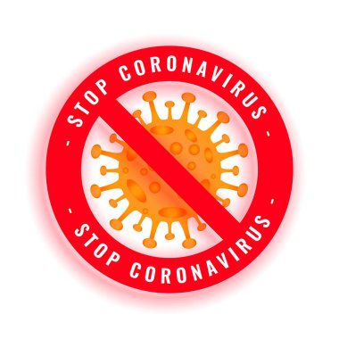 Coronavirus covid-19 sembolünü virüs hücresiyle durdur