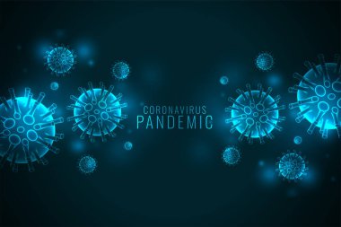 Coronavirus covid-19 virüs hücreli pandemik pankart