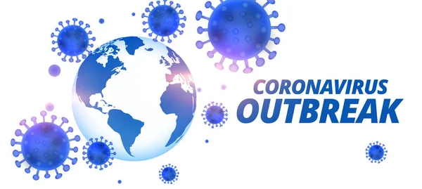 Worldwide Coronavirus Covid Pandemic Outbreak Banner Design — Stock Vector