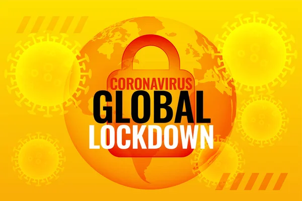 Fundo Global Bloqueio Coronavírus Devido Surto —  Vetores de Stock