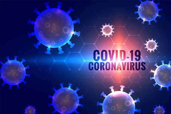 Coronavirus Covid Sfondo Pandemico Con Cellule Virali — Vettoriale Stock