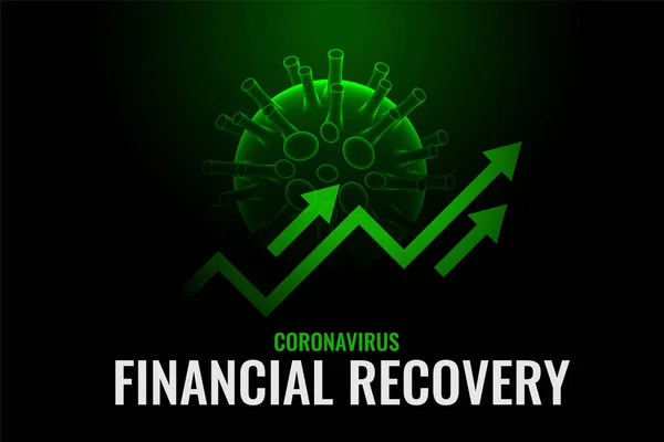 Crescimento Financeiro Recuperação Após Cura Coronavírus — Vetor de Stock