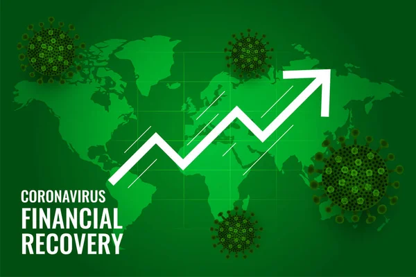 Recuperação Financeira Global Mercado Após Cura Coronavírus — Vetor de Stock