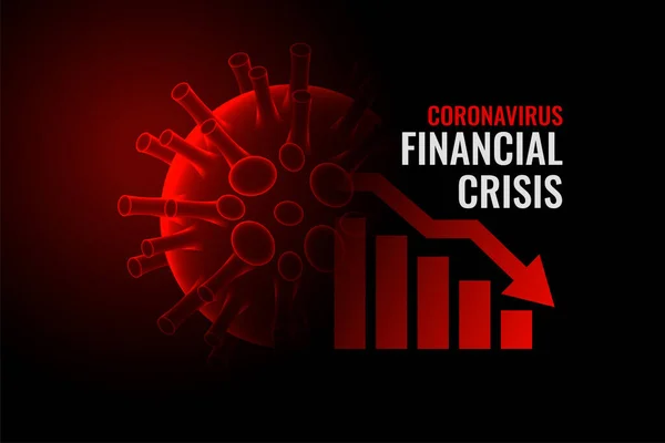 Coronavirus Covid Crise Financeira Economia Queda Fundo — Vetor de Stock