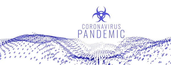 Coronavirus Covid Global Pandemic Medical Style Banner — Stock Vector