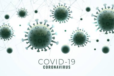 covid 19 koronavirüs virüs hücreleri ile arkaplanı yaydı