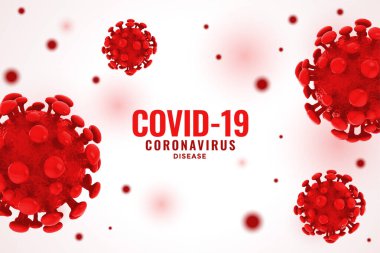 covid19 koronavirüs kırmızı virüs hücresi arka plan kavramını yaydı
