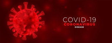 kırmızı covid19 coronavirus tehlikeli yayılmış pankart tasarımı