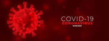 kırmızı covid19 coronavirus tehlikeli yayılmış pankart tasarımı