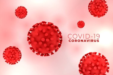 kırmızı covid19 coronavirus salgın arkaplan posterini dağıttı