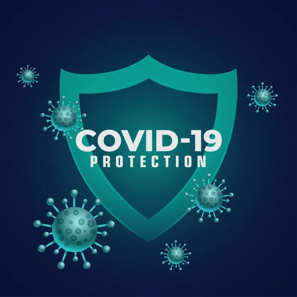 Gute Immunität Medizinischer Schutzschild Verhindert Dass Coronavirus Eindringt — Stockvektor
