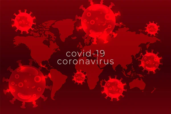 Pandemia Coronavirus Extiende Fondo Tonos Rojos — Archivo Imágenes Vectoriales