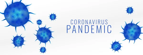 Coronavirus Pandemic Covid19 Virus Utbrott Banner Design — Stock vektor