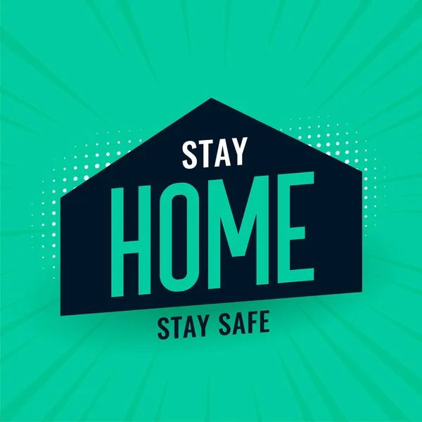 Stay Home Stay Safe Konzept Für Soziale Distanzierung — Stockvektor