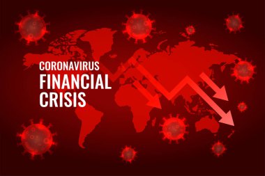 covid19 coronavirus küresel ekonomi düşüş oku arka planı
