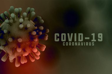Koronavirüs enfeksiyonu arka planda 3 boyutlu virüs hücresi