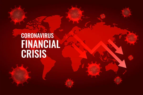 Covid19 Coronavírus Economia Global Queda Flecha Fundo —  Vetores de Stock