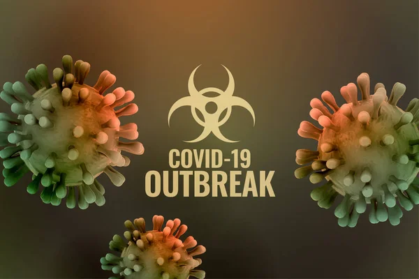 Фон Пандемії Коворнавірусу Вірусними Клітинами — стоковий вектор