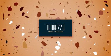 Kahverengi gölgeli terrazzo döşeme deseni