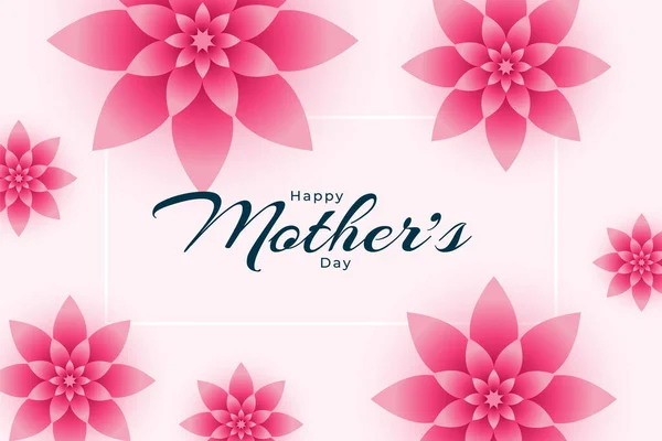 Feliz Madre Día Flor Decoración Fondo Diseño — Vector de stock