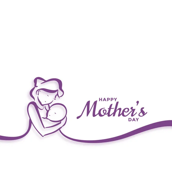 Glückliche Mütter Tag Mutter Und Baby Liebe Hintergrund — Stockvektor