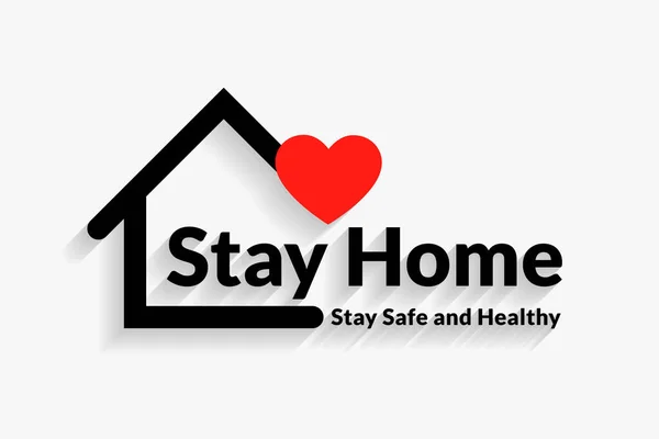 Zůstat Doma Bezpečné Zdravé Design Plakátu — Stockový vektor