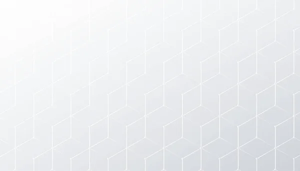 Sottile Esagonale Sfondo Bianco Grigio Modello — Vettoriale Stock