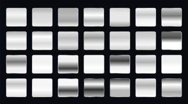 Metalik çelik ya da platin gradyan seti