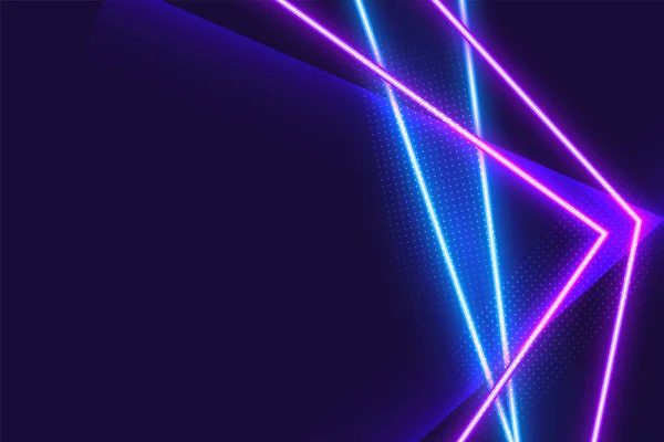 Abstracto Geométrico Azul Púrpura Fondo Neón — Archivo Imágenes Vectoriales