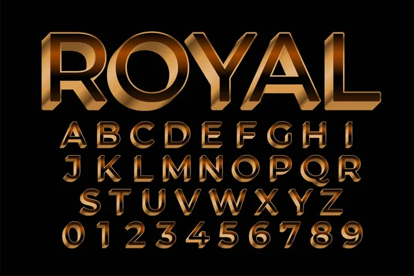 Royal Doré Effet Texte Premium Dans Style — Image vectorielle