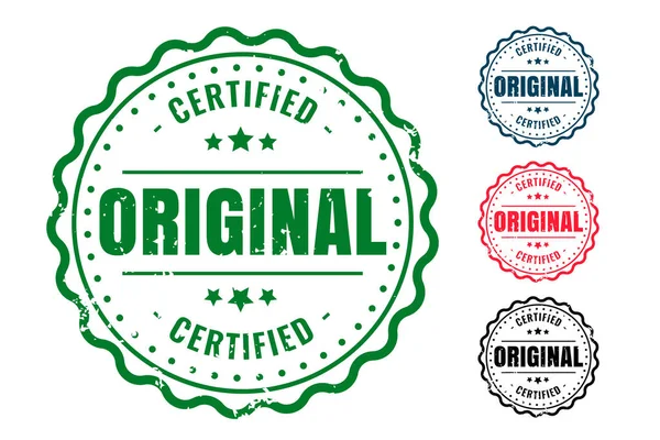 Conjunto Selos Borracha Qualidade Original Certificada —  Vetores de Stock