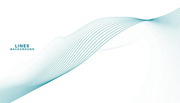 современные голубые линии кривой течет на белом фоне
