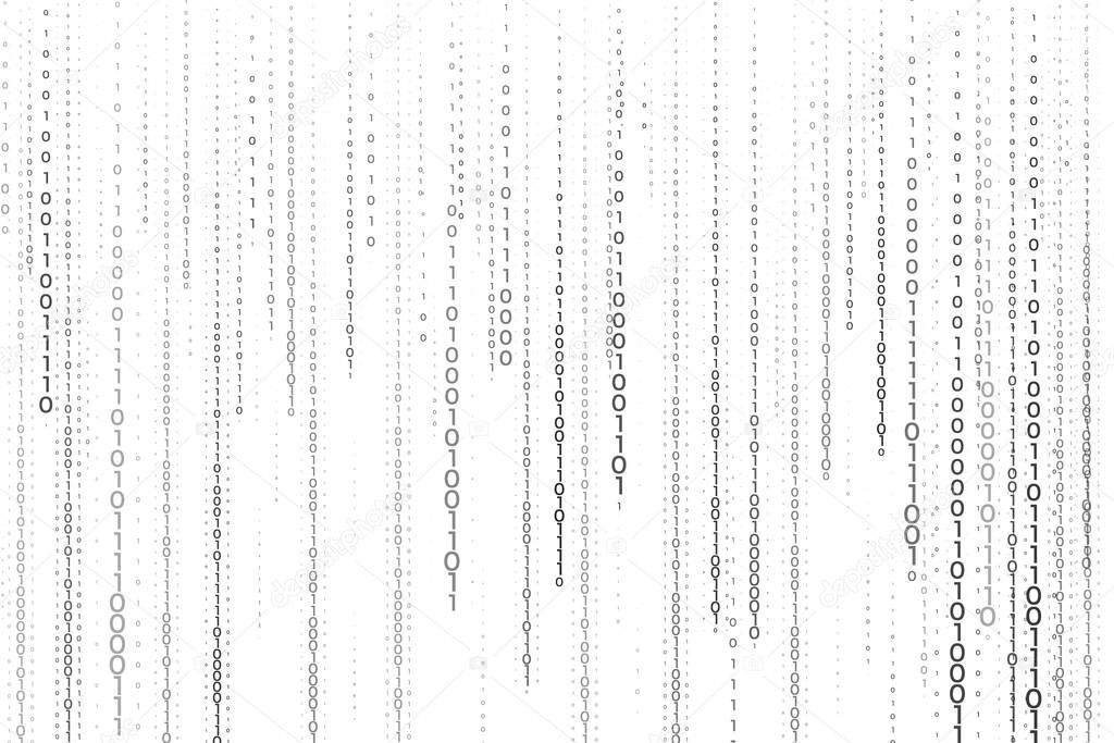 streaming of binary code numbers technology background