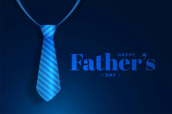 Blau Realistische Krawatte Glücklich Vatertag Hintergrund — Stockvektor