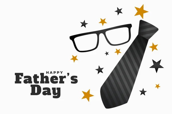 Feliz Día Los Padres Fondo Con Gafas Corbata — Vector de stock