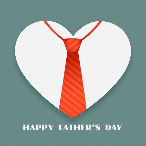 Vatertagskonzept Hintergrund Mit Krawatte Und Herz — Stockvektor