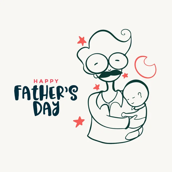 Encantador Padre Antecedentes Niño Para Día Los Padres — Vector de stock