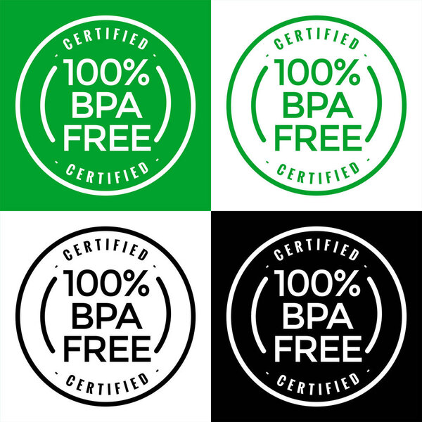 bpa free bisphenol-a and phthalates modern line label design