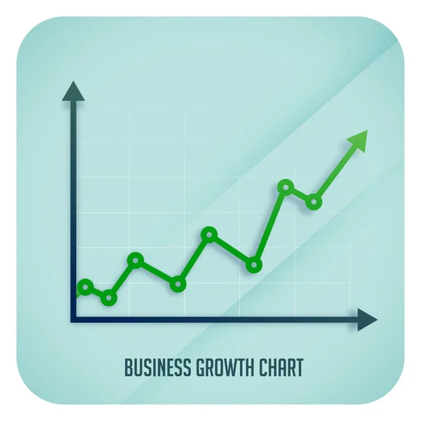 Gráfico Flecha Crecimiento Empresarial Que Muestra Tendencia Alza — Archivo Imágenes Vectoriales