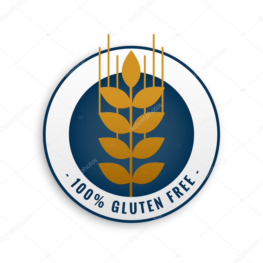 gluten free label or symbol design icon