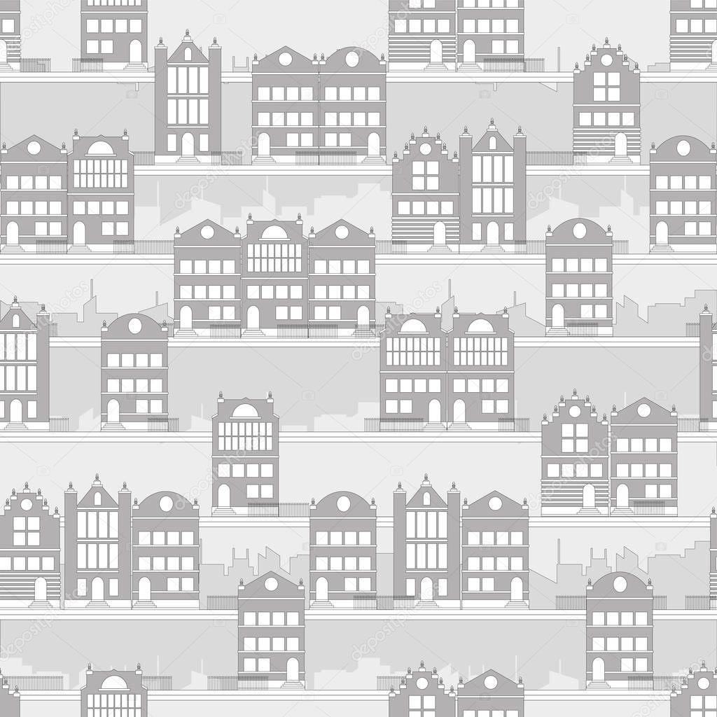 cute city pattern wallpaper