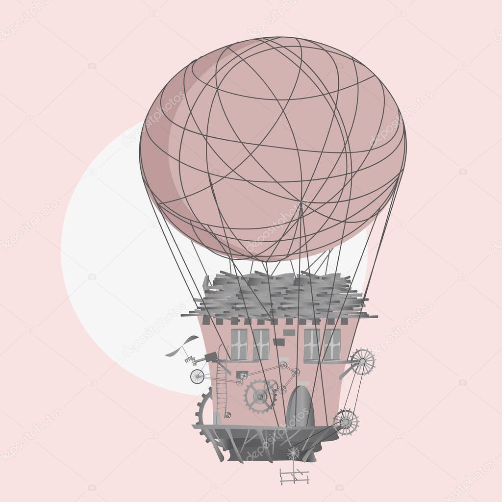 Cute Flyer Balloon House 