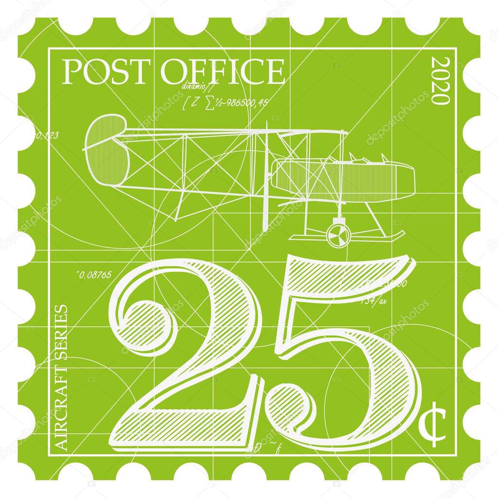 green letter stamp vector design